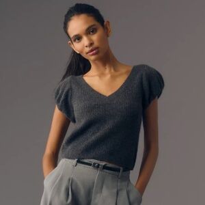 Anthropologie's Maeve Cashmere Bubble Puff-Sleeve Sweater